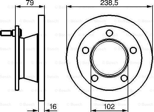 BOSCH 0 986 478 357 - Спирачен диск vvparts.bg