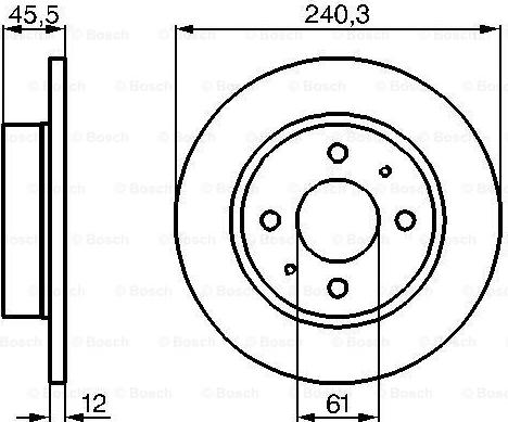 BOSCH 0 986 478 368 - Спирачен диск vvparts.bg