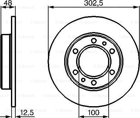 BOSCH 0 986 478 304 - Спирачен диск vvparts.bg