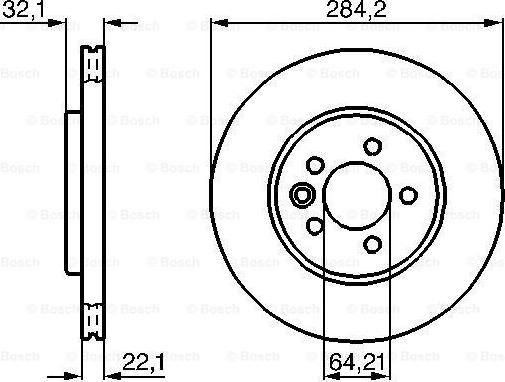 BOSCH 0 986 478 314 - Спирачен диск vvparts.bg