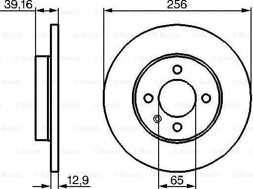 BOSCH 0 986 479 B30 - Спирачен диск vvparts.bg