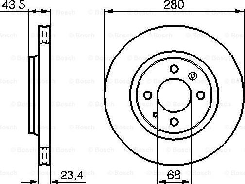 BOSCH 0 986 478 375 - Спирачен диск vvparts.bg