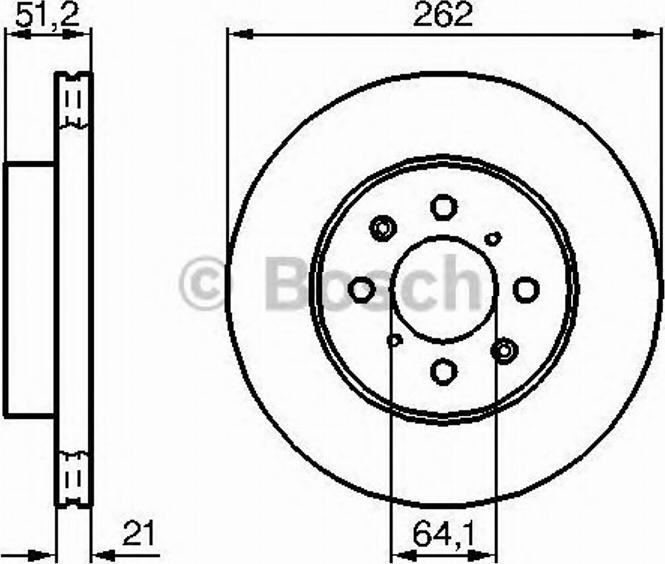 BOSCH 0 986 478 240 - Спирачен диск vvparts.bg