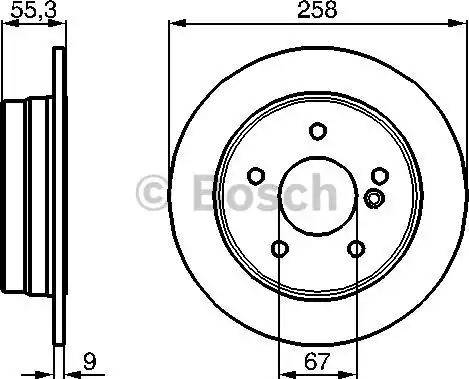 BOSCH 0 986 478 255 - Спирачен диск vvparts.bg