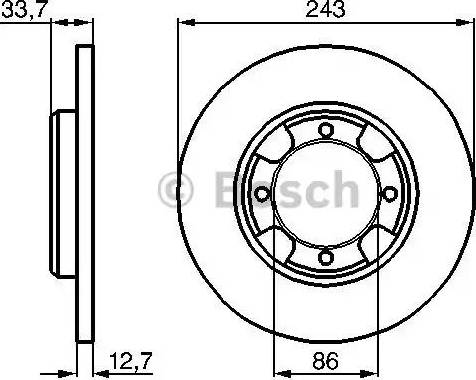 BOSCH 0 986 478 253 - Спирачен диск vvparts.bg