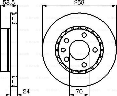 BOSCH 0 986 478 265 - Спирачен диск vvparts.bg