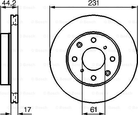 BOSCH 0 986 478 203 - Спирачен диск vvparts.bg