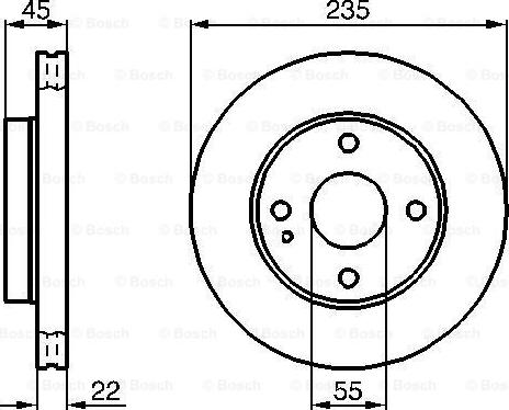 BOSCH 0 986 478 219 - Спирачен диск vvparts.bg