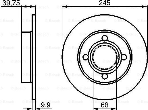 BOSCH 0 986 478 216 - Спирачен диск vvparts.bg