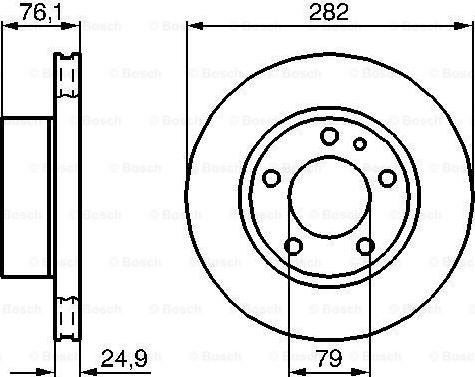 BOSCH 0 986 478 217 - Спирачен диск vvparts.bg