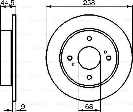 BOSCH 0 986 478 284 - Спирачен диск vvparts.bg