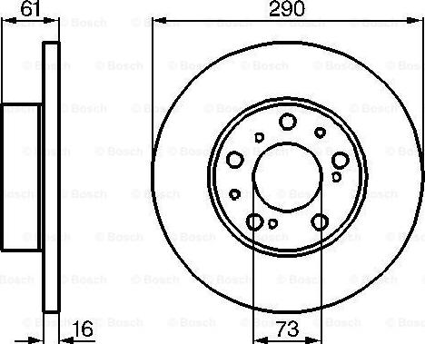 BOSCH 0 986 478 234 - Спирачен диск vvparts.bg