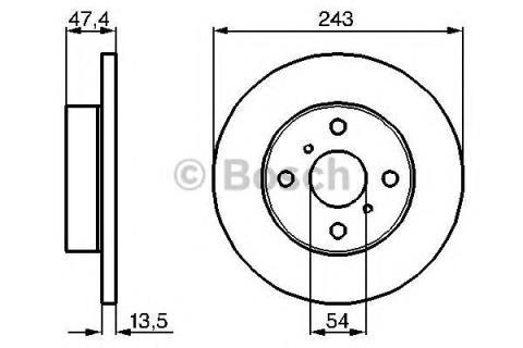 BOSCH 0986478222 - Спирачен диск vvparts.bg