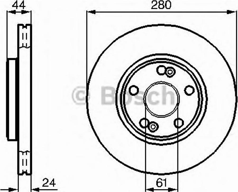 BOSCH 0 986 478 797 - Спирачен диск vvparts.bg