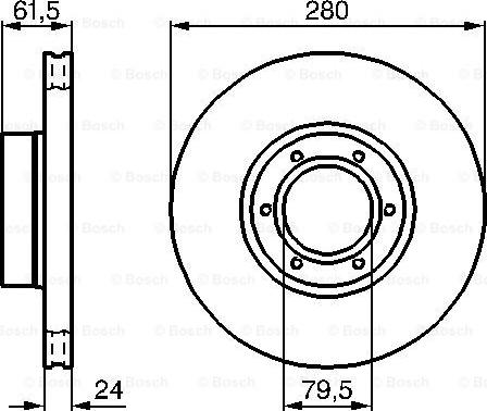 BOSCH 0 986 478 745 - Спирачен диск vvparts.bg