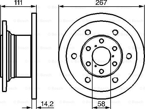 BOSCH 0 986 478 742 - Спирачен диск vvparts.bg