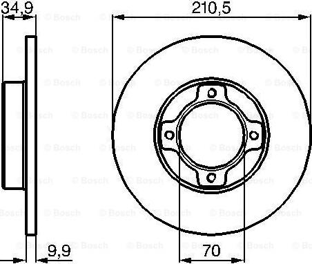 BOSCH 0 986 478 755 - Спирачен диск vvparts.bg