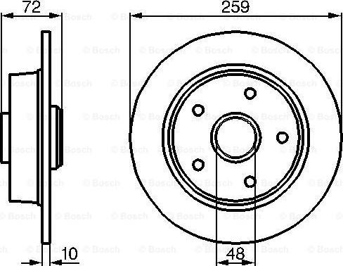 BOSCH 0 986 478 700 - Спирачен диск vvparts.bg