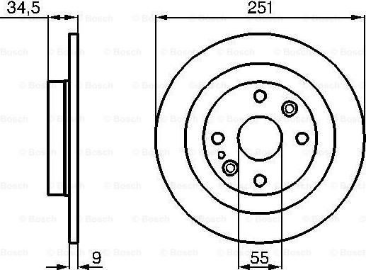 BOSCH 0 986 478 701 - Спирачен диск vvparts.bg