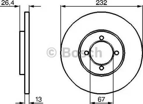 BOSCH 0 986 478 784 - Спирачен диск vvparts.bg