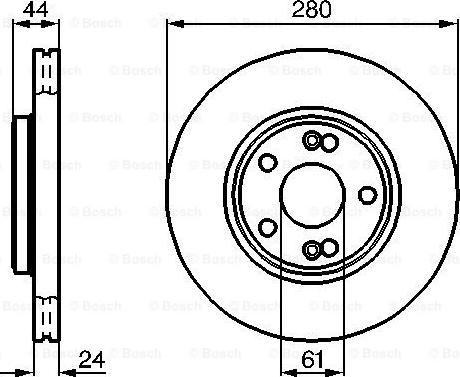 BOSCH 0 986 478 734 - Спирачен диск vvparts.bg