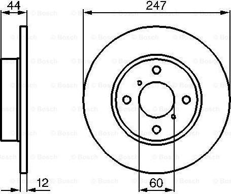 BOSCH 0 986 478 729 - Спирачен диск vvparts.bg