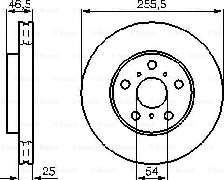 BOSCH 0 986 478 724 - Спирачен диск vvparts.bg