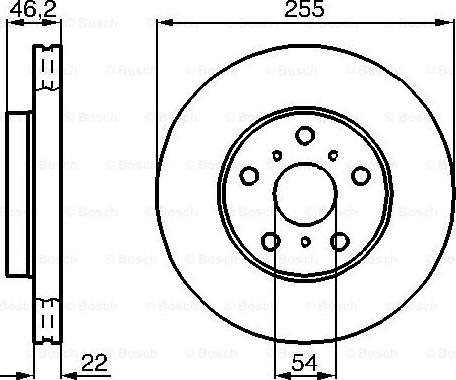 BOSCH 0 986 478 725 - Спирачен диск vvparts.bg