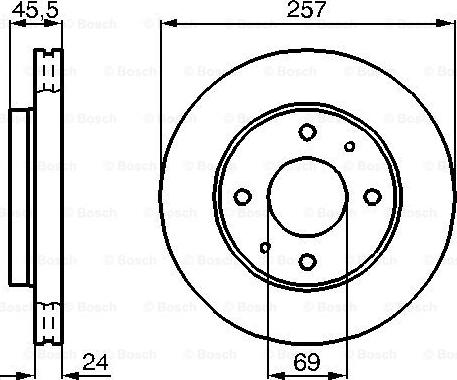 BOSCH 0 986 478 774 - Спирачен диск vvparts.bg