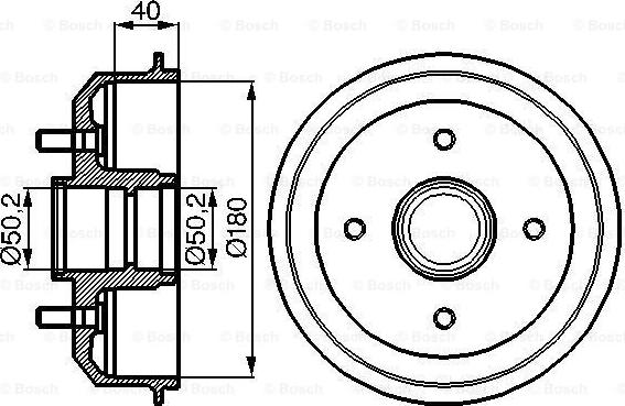 BOSCH 0 986 477 099 - Спирачен барабан vvparts.bg