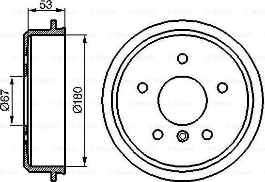 BOSCH 0 986 477 096 - Спирачен барабан vvparts.bg