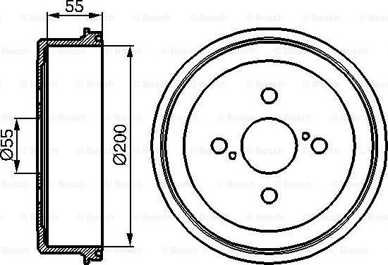 BOSCH 0 986 477 090 - Спирачен барабан vvparts.bg