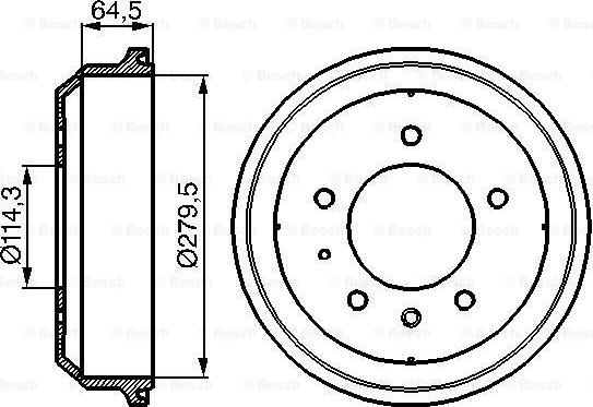 BOSCH 0 986 477 093 - Спирачен барабан vvparts.bg