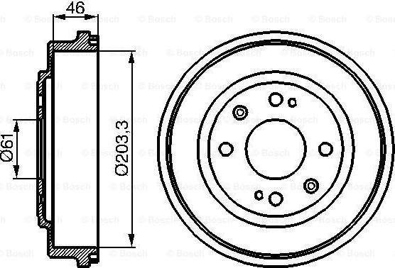 BOSCH 0 986 477 059 - Спирачен барабан vvparts.bg