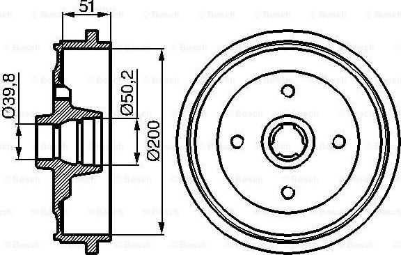 BOSCH 0 986 477 053 - Спирачен барабан vvparts.bg