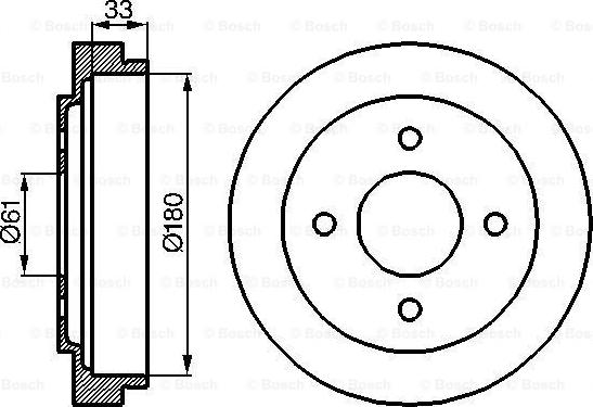 BOSCH 0 986 477 069 - Спирачен барабан vvparts.bg