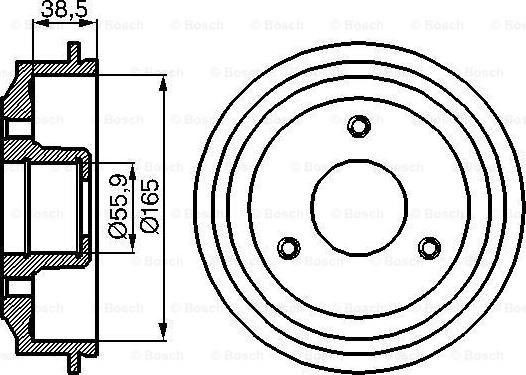 BOSCH 0 986 477 066 - Спирачен барабан vvparts.bg