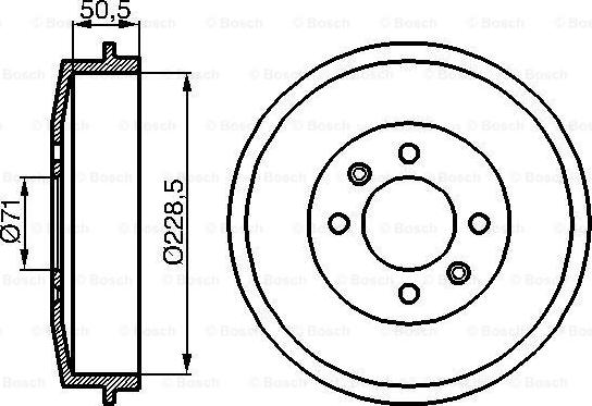 BOSCH 0 986 477 060 - Спирачен барабан vvparts.bg