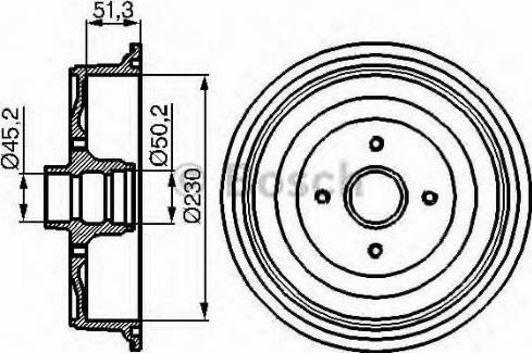 BOSCH 0 986 477 011 - Спирачен барабан vvparts.bg