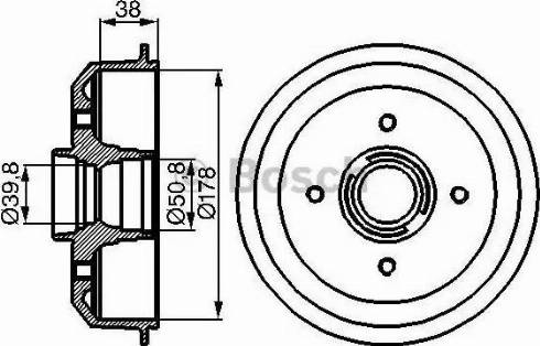 BOSCH 0 986 477 013 - Спирачен барабан vvparts.bg