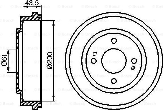 BOSCH 0 986 477 081 - Спирачен барабан vvparts.bg