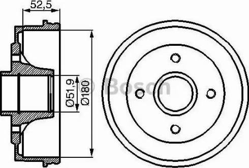 BOSCH 0 986 477 076 - Спирачен барабан vvparts.bg