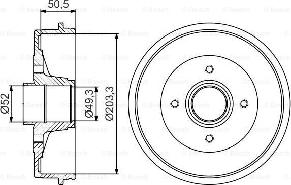 BOSCH 0 986 477 197 - Спирачен барабан vvparts.bg