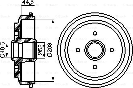 BOSCH 0 986 477 149 - Спирачен барабан vvparts.bg