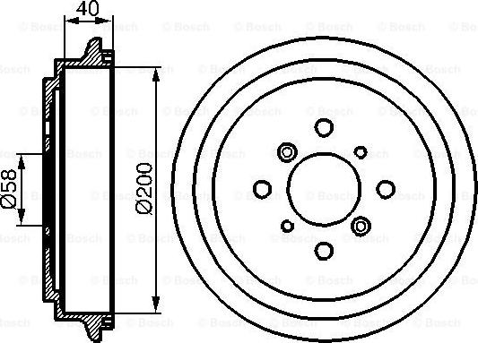 BOSCH 0 986 477 141 - Спирачен барабан vvparts.bg