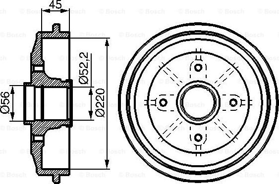 BOSCH 0 986 477 151 - Спирачен барабан vvparts.bg