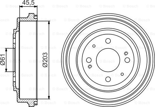 BOSCH 0 986 477 166 - Спирачен барабан vvparts.bg