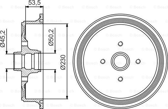 BOSCH 0 986 477 160 - Спирачен барабан vvparts.bg