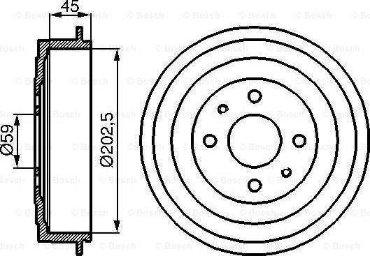 BOSCH 0 986 477 109 - Спирачен барабан vvparts.bg