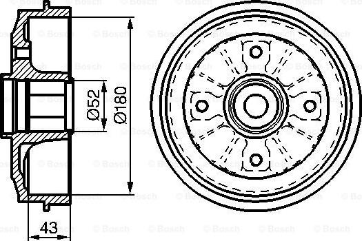 BOSCH 0 986 477 114 - Спирачен барабан vvparts.bg